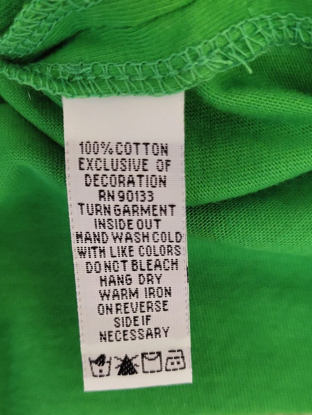 Bob Mackie Wearable Art Bright Green Tee  Pink Tulip Graphic Medium Grandma